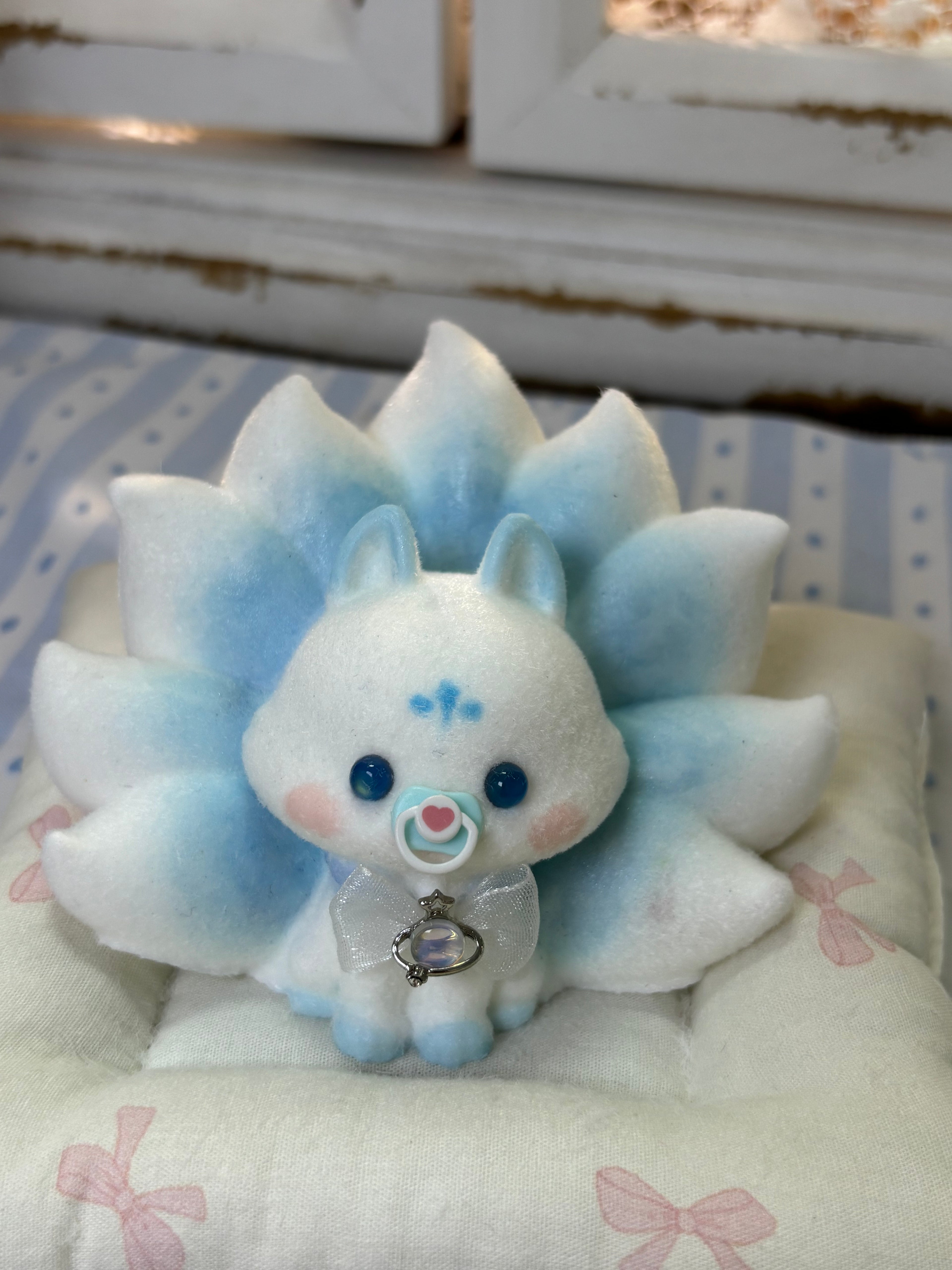 Nine‑tailed Fox Squishy Ancient Chinese Myth Fidget Stress Relief Toy blue