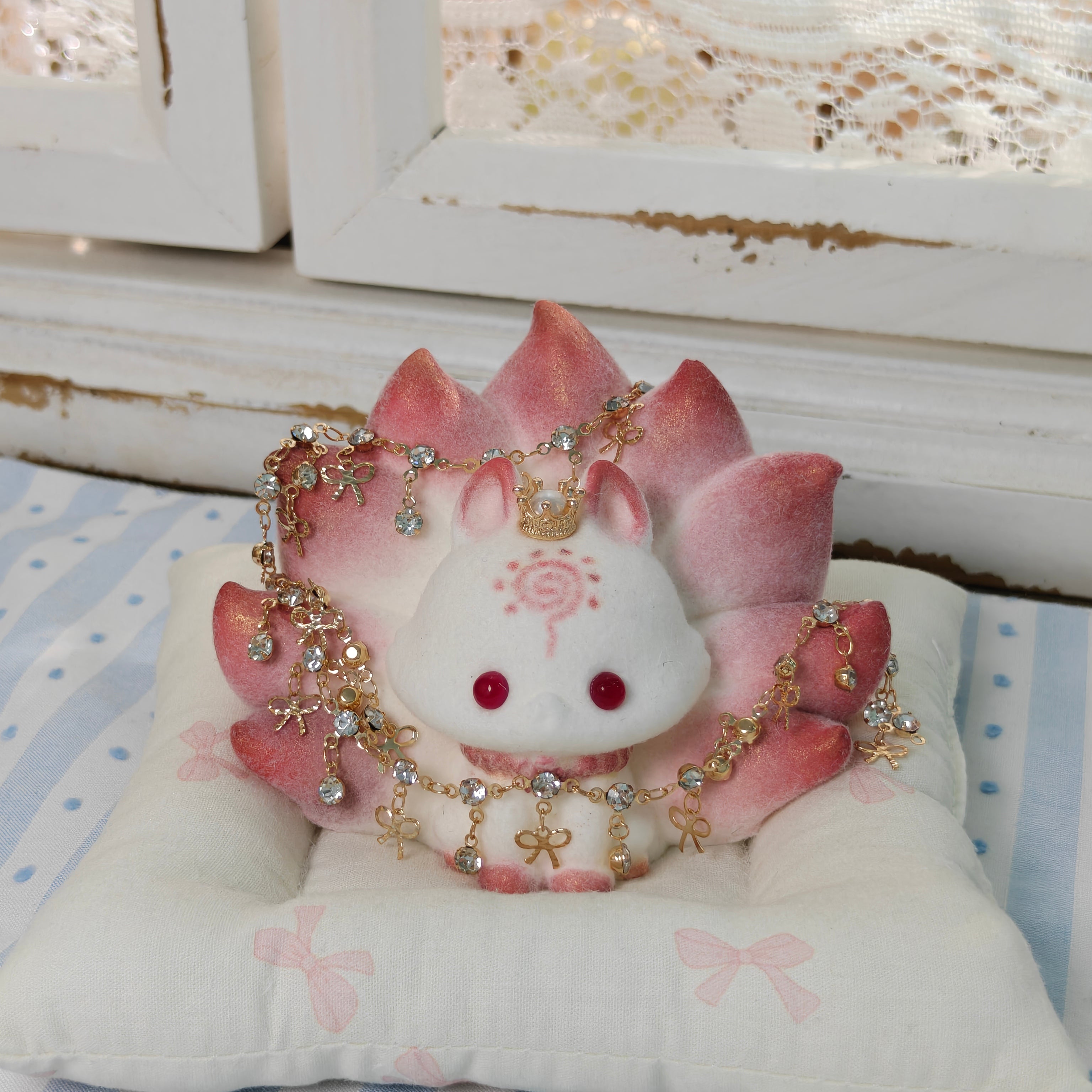 Nine‑tailed Fox Squishy Ancient Chinese Myth Fidget Stress Relief Toy red