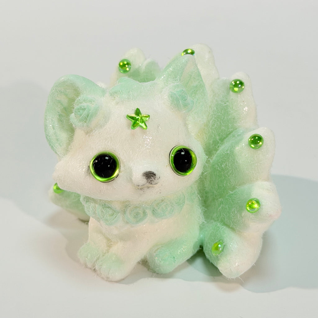 Hand Painted Shan Hai Jing Nine‑tailed Fox Squishy Ancient Chinese Myth Fidget Stress Relief Toy